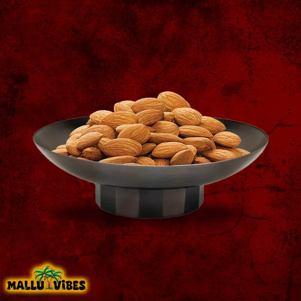 Front view of Online Kerala snacks almonds with a nutty, slightly sweet flavor, malayalam - Freshly Made Kerala snacks badam