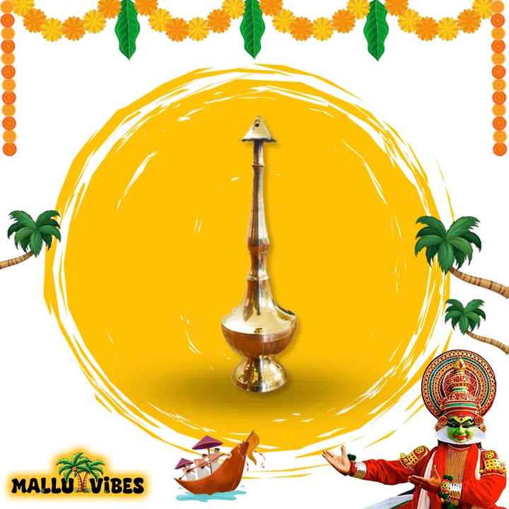 Traditional Kerala art brass holy water sprinkler, english -  Kerala arts and crafts brass holy water sprinkler