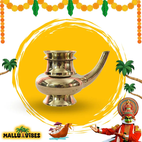 Unique Kerala handicrafts kindi for storing water, english - Kerala arts and crafts brass water pot