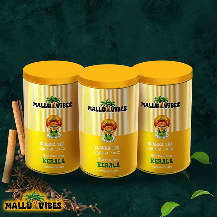 Front view of cardamom tea in package design, malayalam - elakka tea