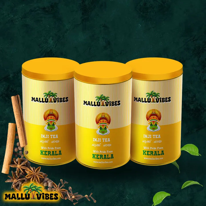 Front view of ginger tea in package design, malayalam - inji tea