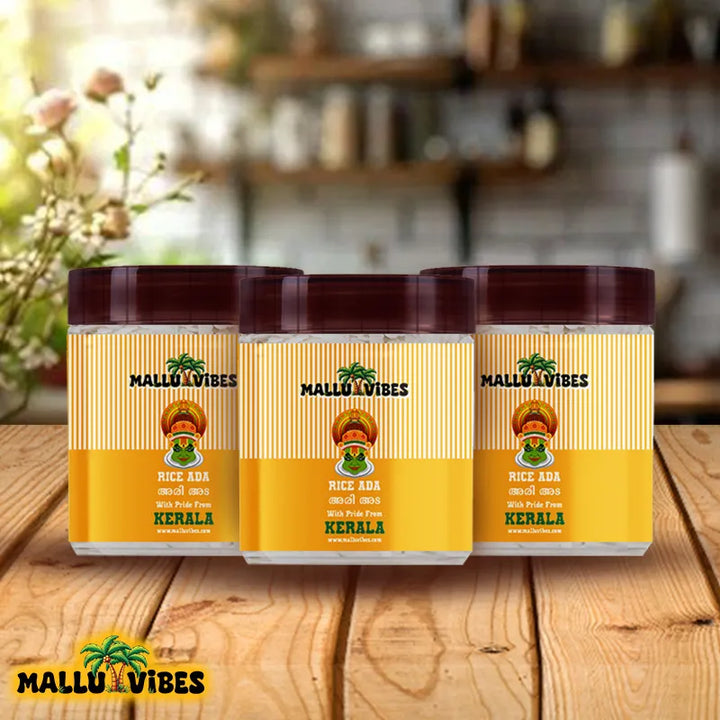 Front view of package design for Traditional Kerala food rice ada, thin rice sheets used in south indian dishes, malayalam - Best Kerala snacks online maida ada