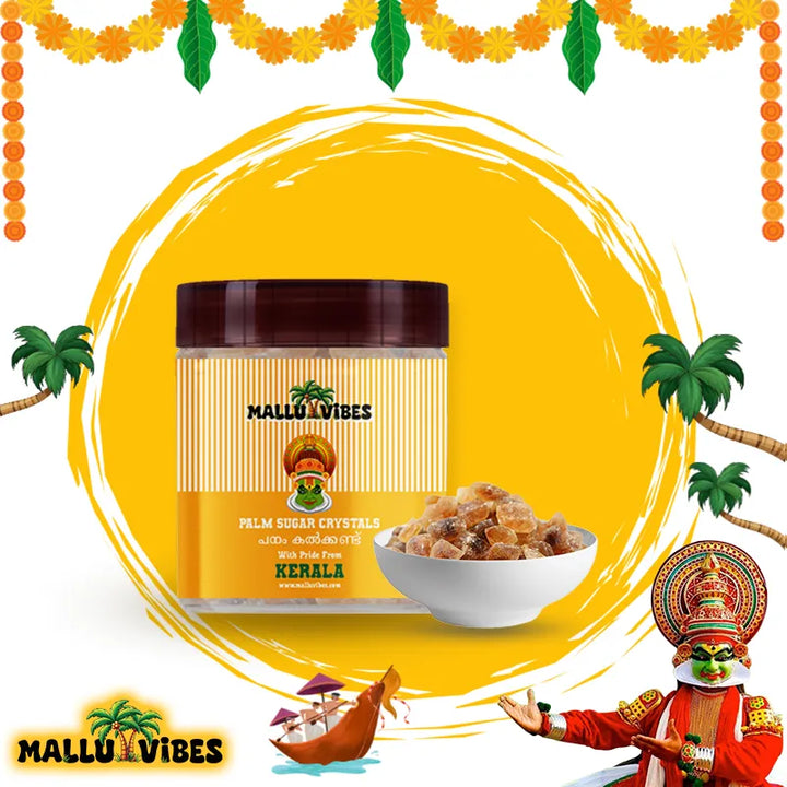 Traditional Kerala panam kalkandu with a caramel-like sweetness, english - Freshly Made Kerala palm sugar crystals