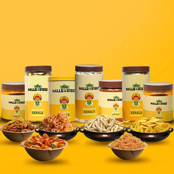 Mallu Vibes Buy Kerala Snacks Online  Authentic Kerala snacks and Chammanthi podi for Veg Combo