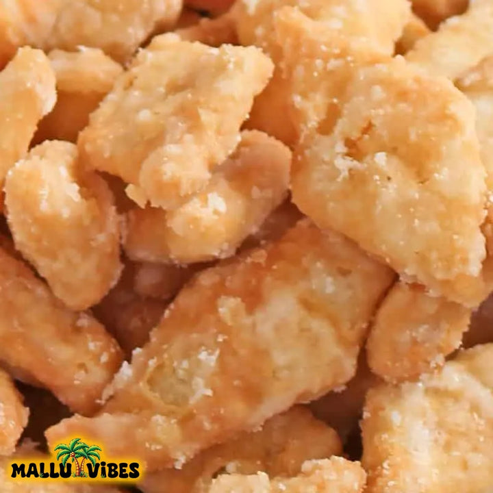 Top view of Best Kerala snacks online diamond chips sweet in a bowl, english - Organic Kerala snacks sugar coated diamond sweet cuts