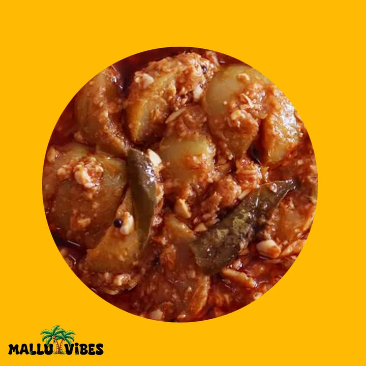Top view of Kerala pickles gooseberry pickle sour and spicy taste, Homemade Kerala pickles and No Preservatives, malayalam - Homemade Fresh nellika achar