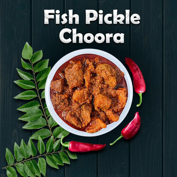 Top view of Mallu Vibes Homemade Kerala pickles. Choora fish pickle Homemade Fresh fish pickles and No Preservatives with spicy, malayalam - Choora meen achar