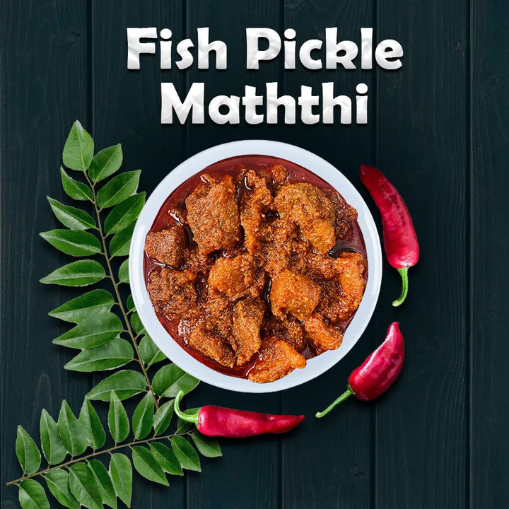 Top view of Mallu Vibes Homemade Kerala pickles. Maththi fish pickle Homemade Fresh fish pickles and No Preservatives with spicy, malayalam - Maththi meen achar