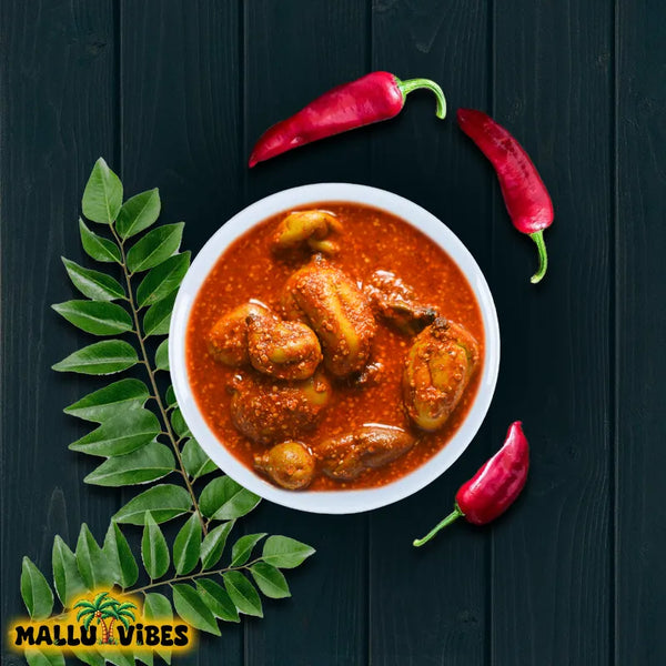 Top view of Mallu Vibes Tender Mango pickle Kerala pickles with aromatic spices Homemade Kerala pickles and No Preservatives, malayalam - kanni manga achar
