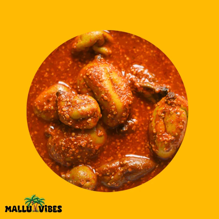 Top view of Mallu Vibes Tender Mango pickle Kerala pickles with aromatic spices Homemade Kerala pickles and No Preservatives, malayalam - kanni manga achar