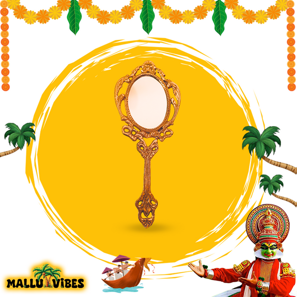 Unique Kerala handicrafts Brass valkannadi and Free Shipping Worldwide