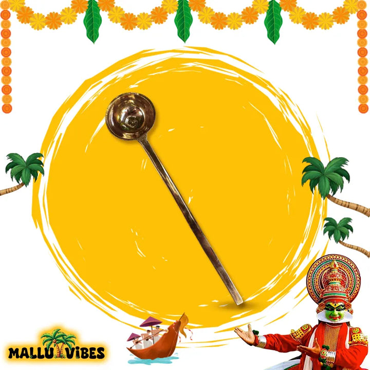 Kerala arts and crafts brass spoon and Free Shipping Worldwide