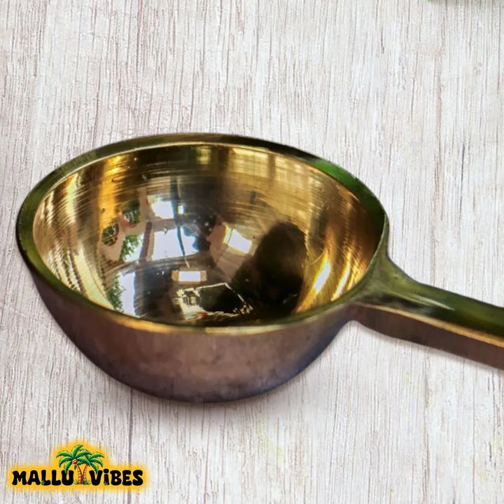 Kerala arts and crafts brass spoon and Free Shipping Worldwide